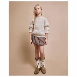 Jupe Lurex Gaze de Coton Bio | Taupe