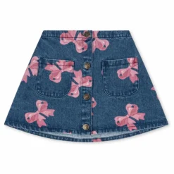 Jupe Magot Nœud Coton Bio | Denim brut