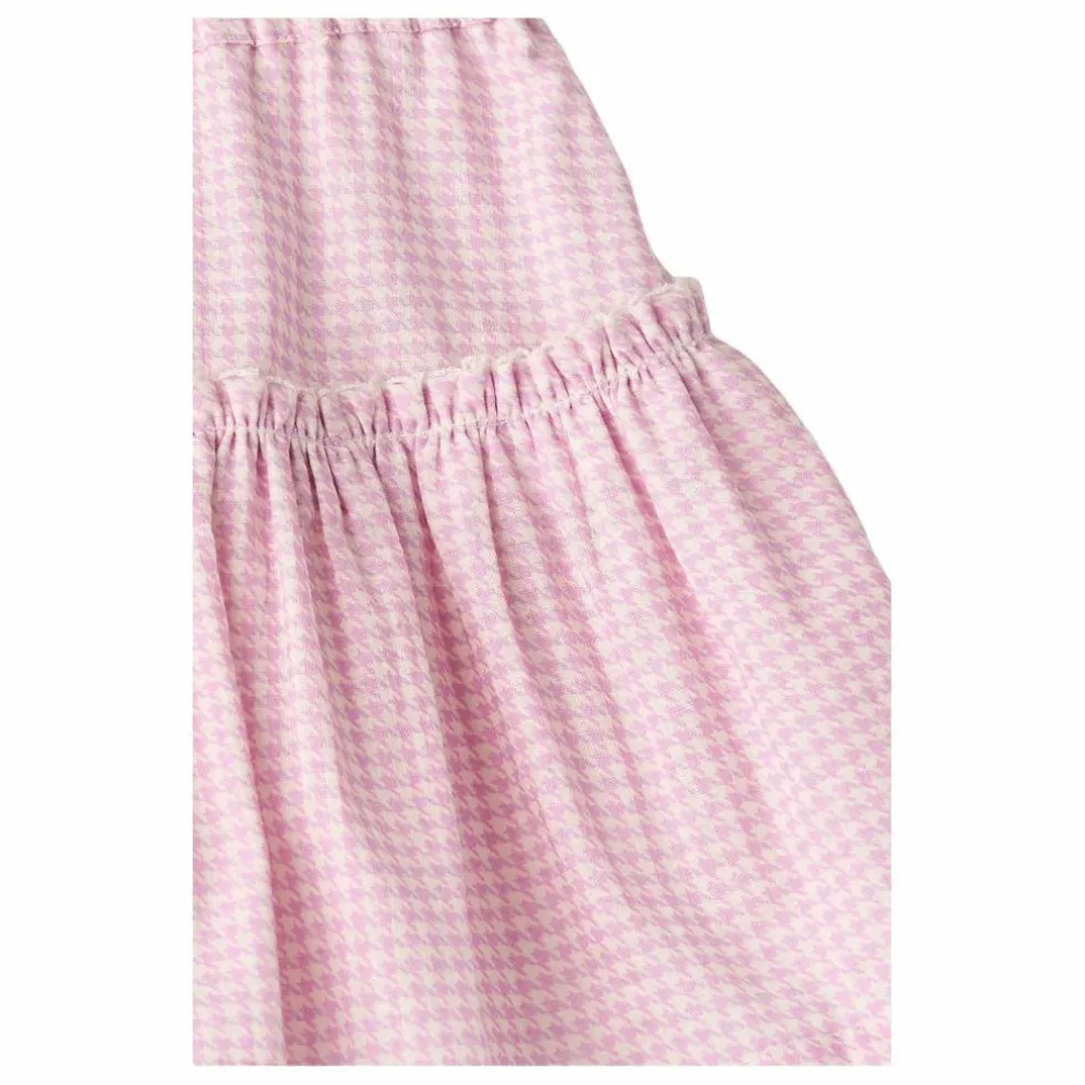 Jupe Pied-de-poule Coton Bio | Rose
