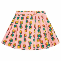 Jupe Plissée Velours Côtelé Coton Bio | Rose