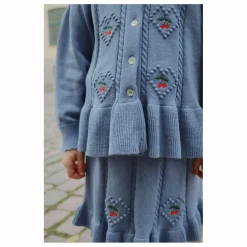 Jupe Soleil Maille Coton Bio | Bleu