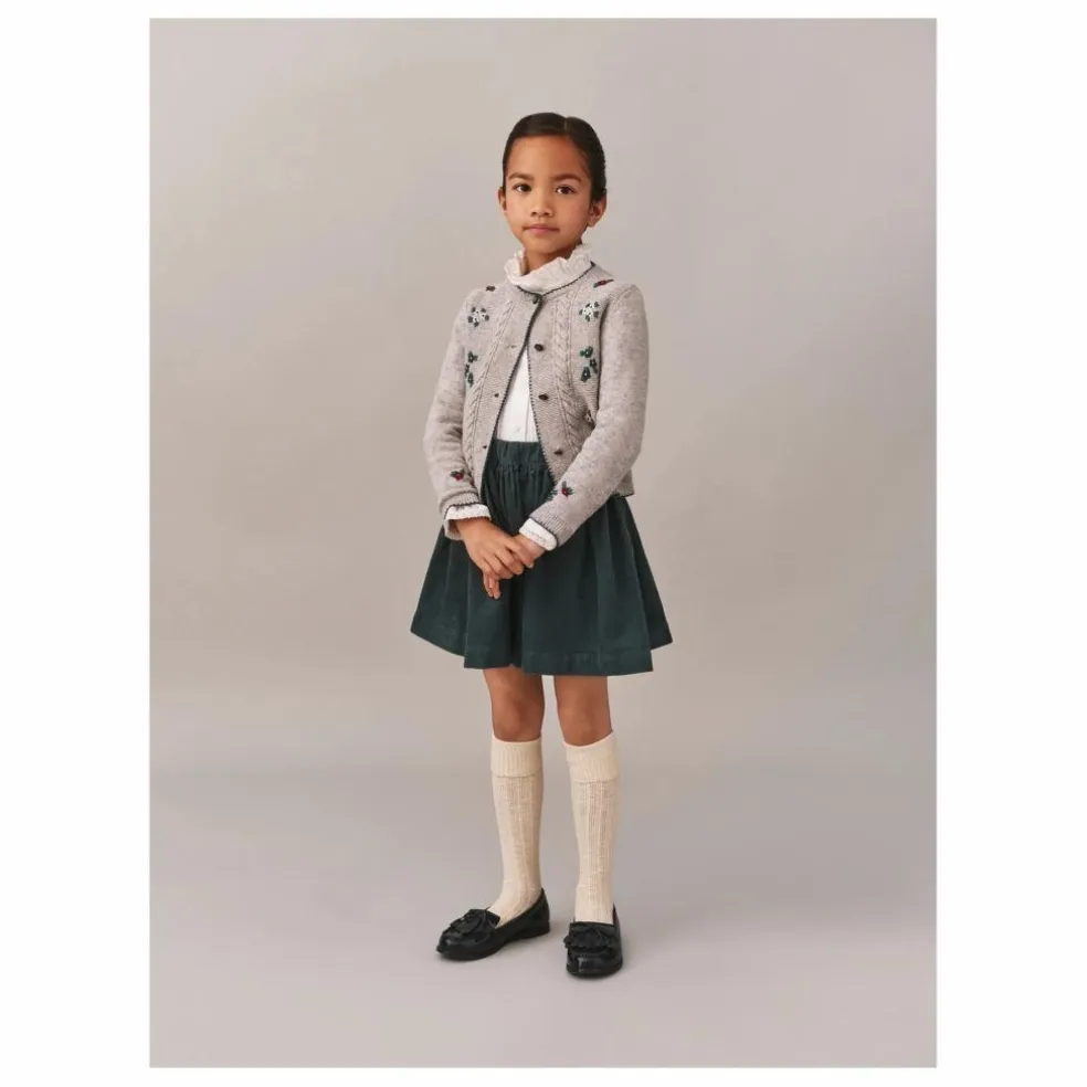 Jupe Suzon Velours Coton Bio | Vert foncé