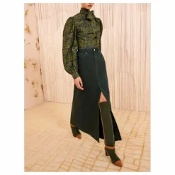 Jupe The Anais Denim | Vert foncé