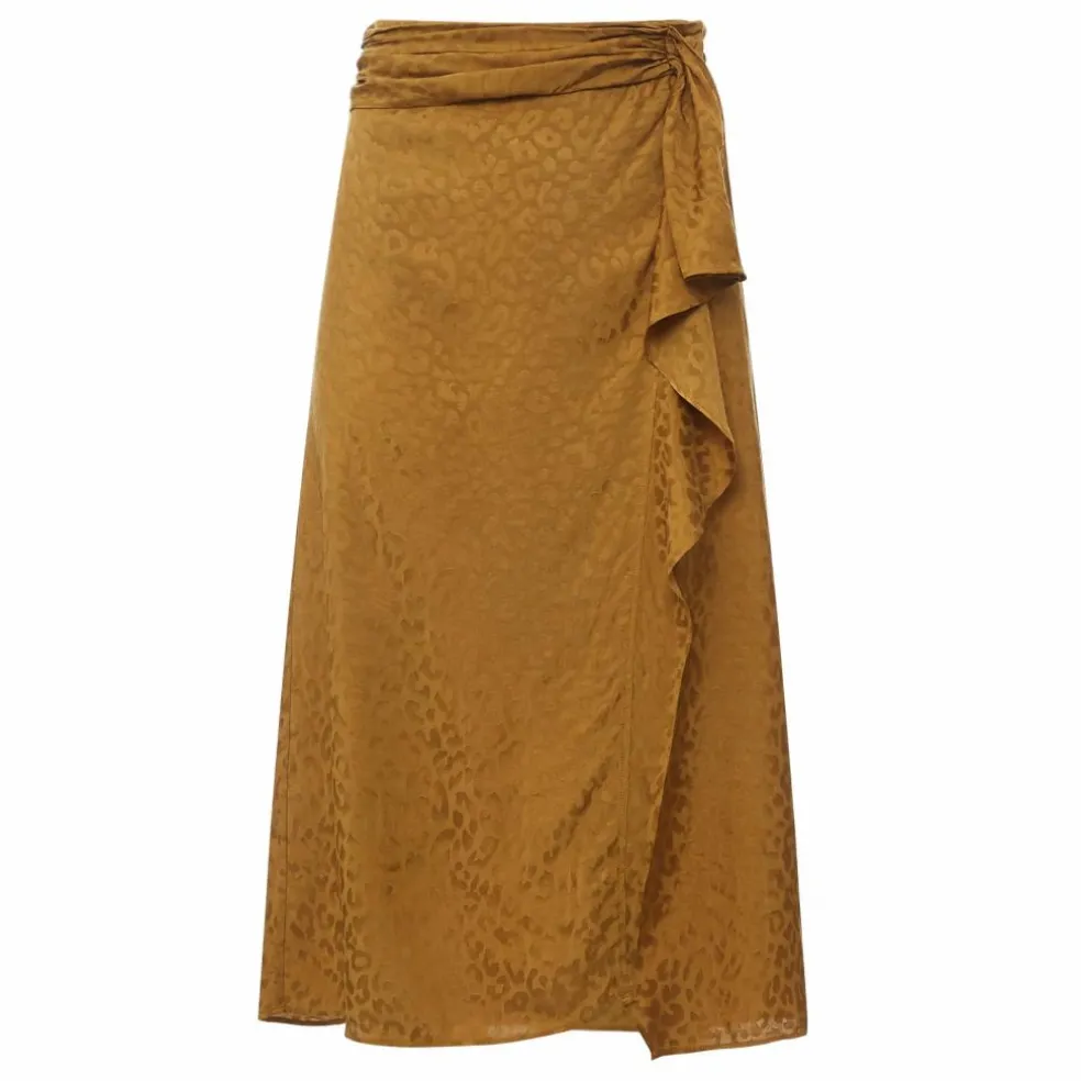 Jupe Volantée Jacquard | Bronze