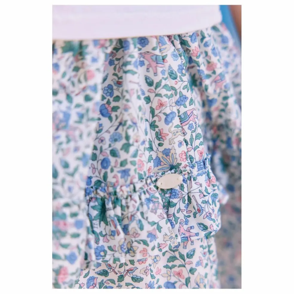 Jupe Volants Liberty | Blanc