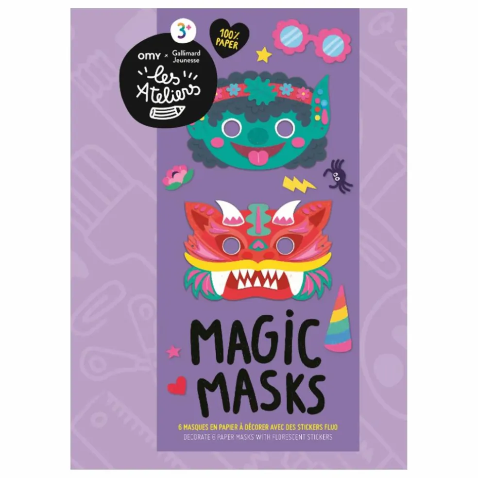 Kit de 6 masques à décorer Magic Mask