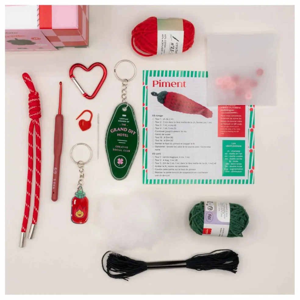 Kit de charms en crochet - Lucky Pepper