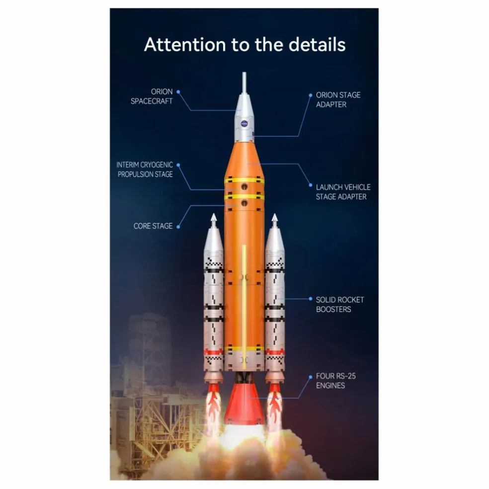 Kit de construction - NASA Fusée Artemis SLS - 659 pièces