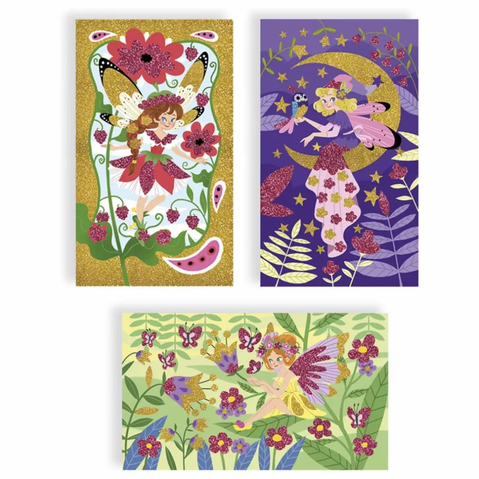 Kit pour dessins pailletés Fées - Janod x Hachette