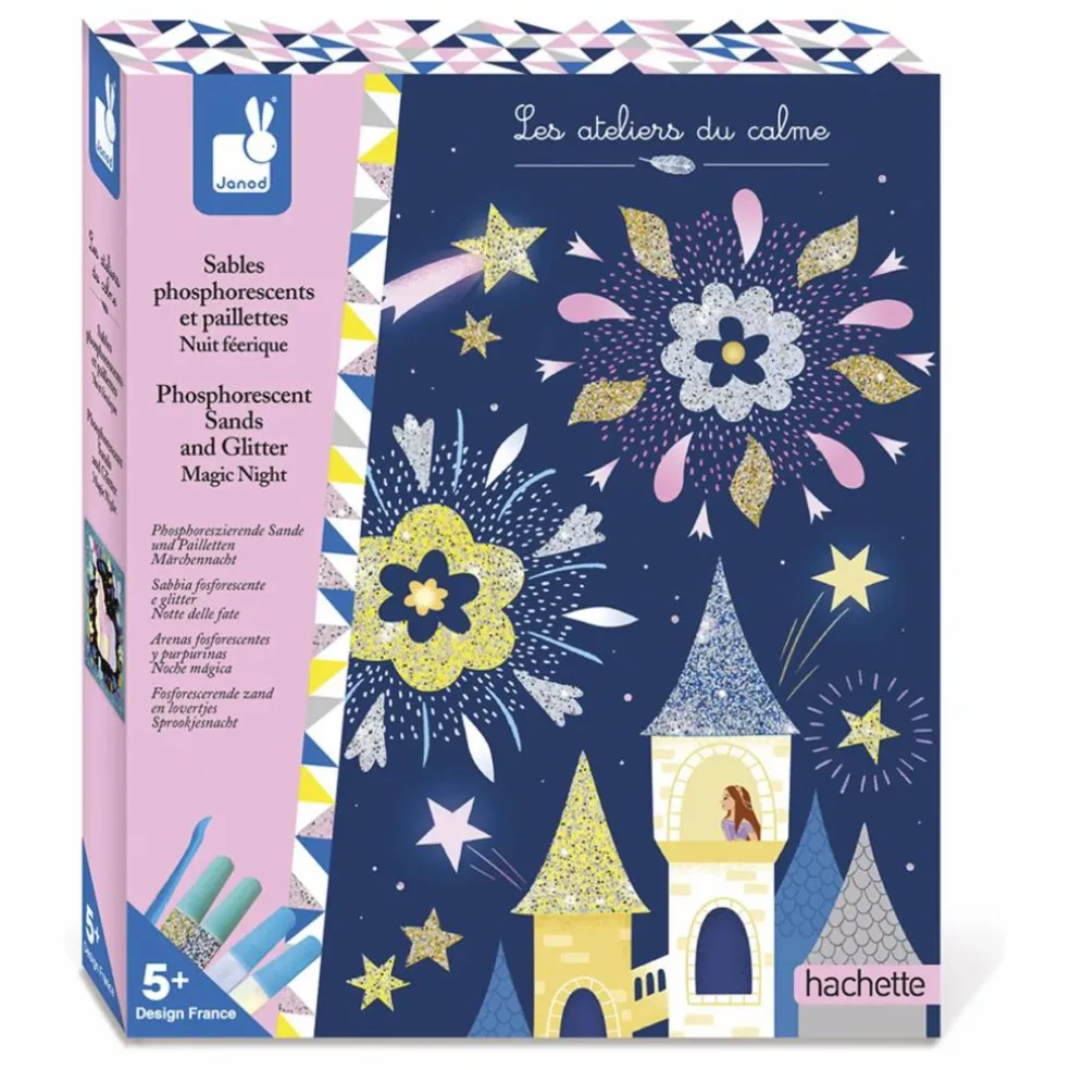 Kit sables phosphorescents et paillettes Nuit Féerique - Janod x Hachette