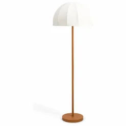 Lampadaire Duomo pied en cuir cognac | Crème