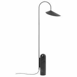 Lampadaire en marbre Arum | Noir