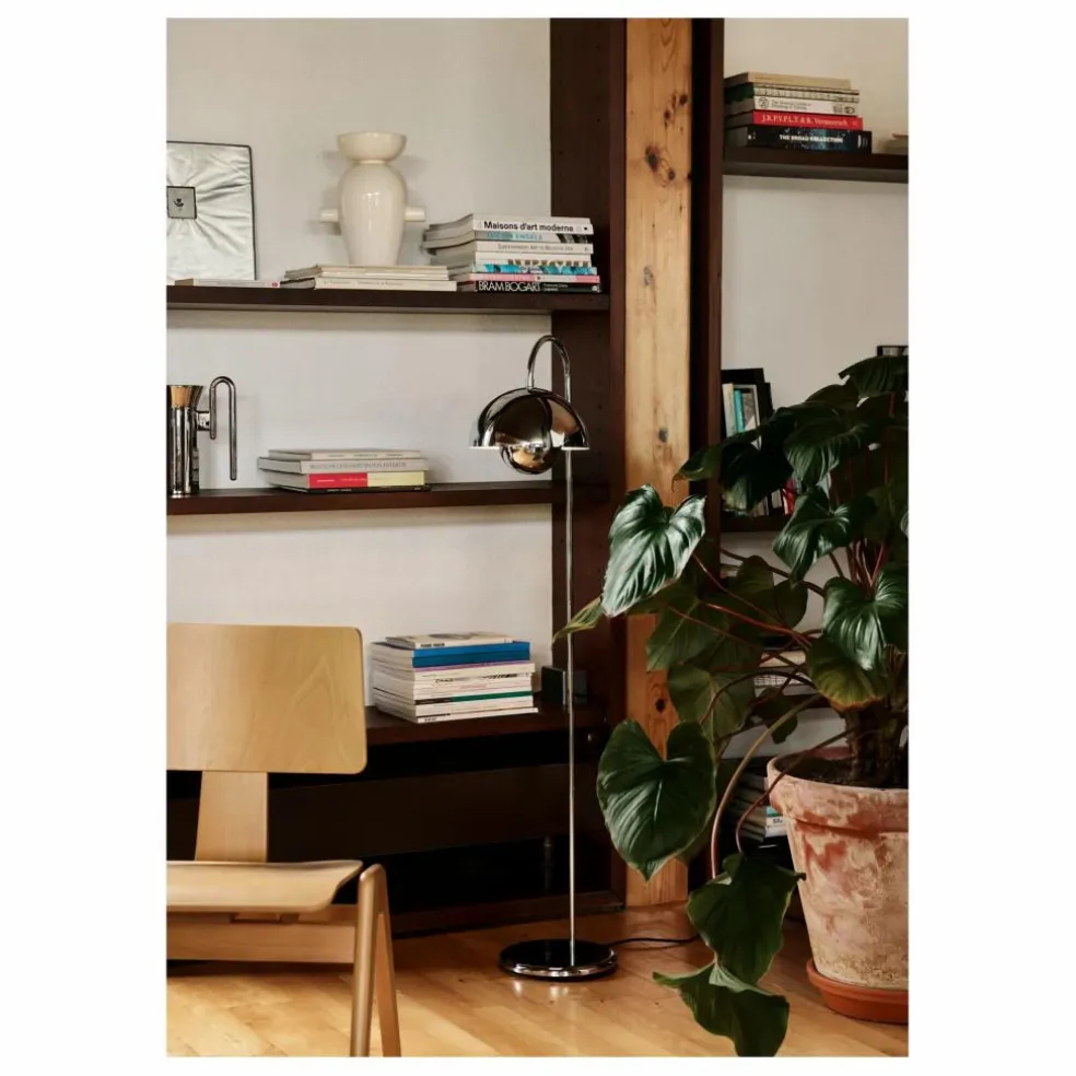 Lampadaire Flowerpot VP12, Verner Panton | Chromé