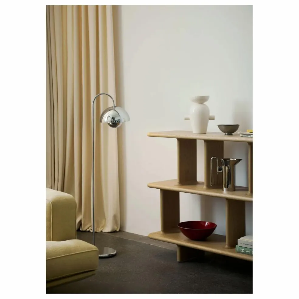 Lampadaire Flowerpot VP12, Verner Panton | Chromé
