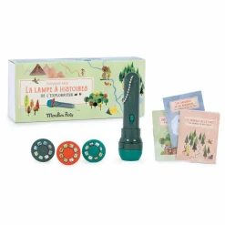 Lampe à histoire l'explorateur avec 3 minis livres