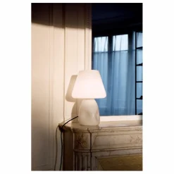 Lampe à poser Apollo en verre opalin | Blanc