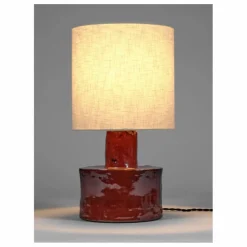 Lampe à poser Catherine en céramique | Rouge