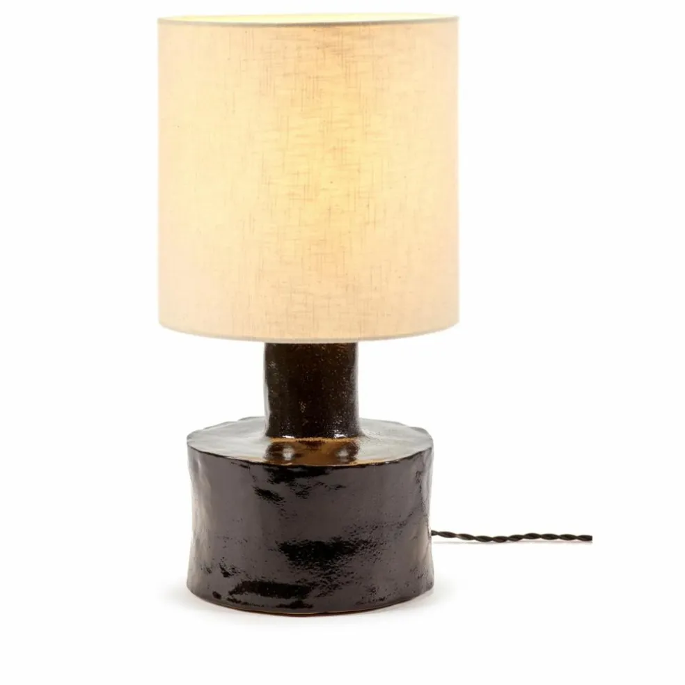 Lampe à poser Catherine en céramique | Noir