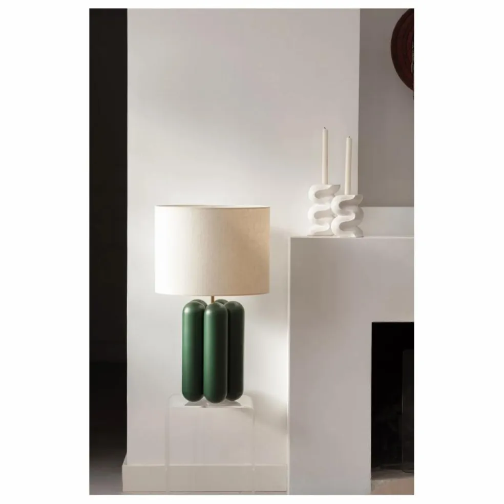 Lampe à poser Charlotte | Vert foncé