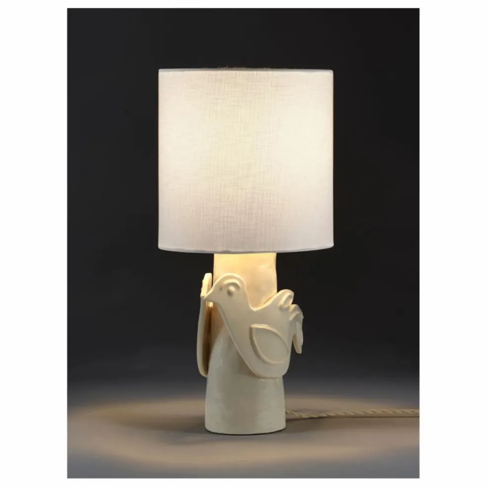 Lampe à poser en grès Paloma, Marie Michielssen | Blanc