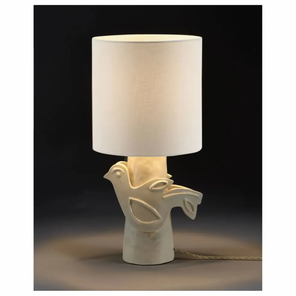 Lampe à poser en grès Paloma, Marie Michielssen | Blanc