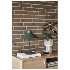 Lampe à poser en métal | Vert foncé