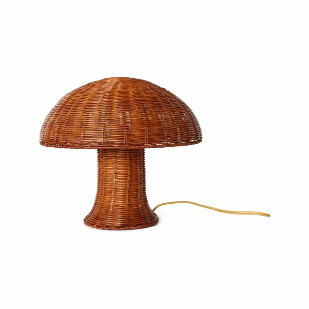 Lampe à poser en osier
