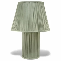 Lampe à poser en soie Myra | Sauge