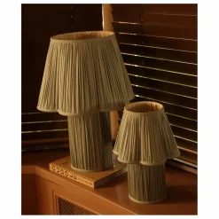 Lampe à poser en soie Myra | Sauge