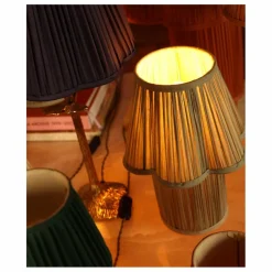 Lampe à poser en soie Myra | Sauge