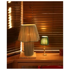 Lampe à poser en soie Myra | Sauge