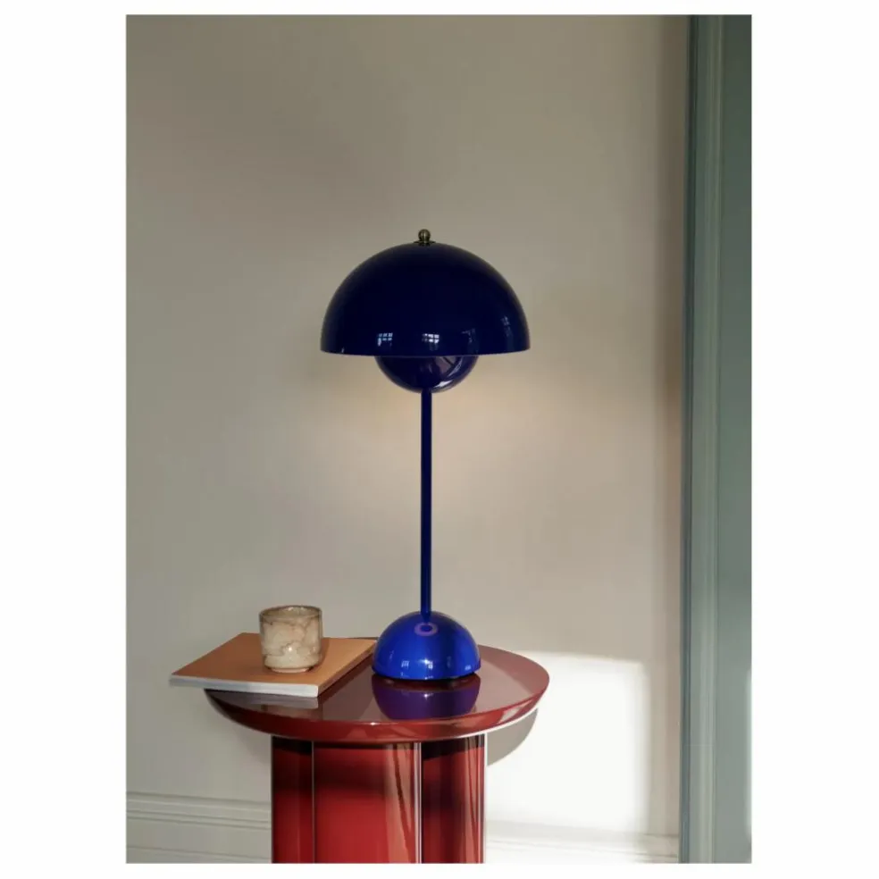 Lampe à poser Flowerpot VP3, Verner Panton, 1969 | Bleu