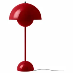 Lampe à poser Flowerpot VP3, Verner Panton, 1969 | Rouge vermillon