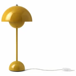 Lampe à poser Flowerpot VP3, Verner Panton, 1969 | Jaune moutarde