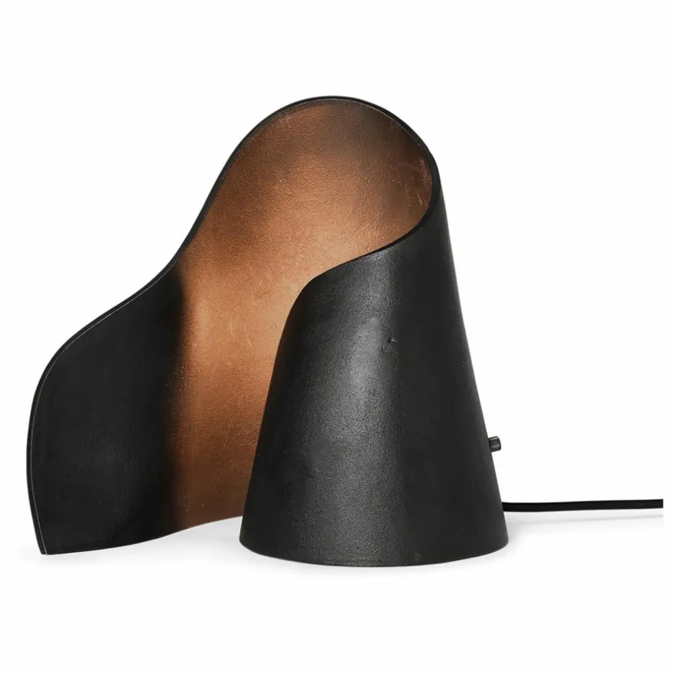 Lampe à poser Oyster en aluminium recyclé | Noir