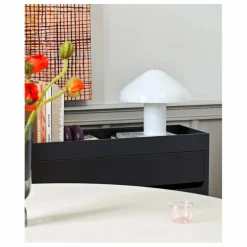 Lampe à poser Pao en verre opale | Blanc