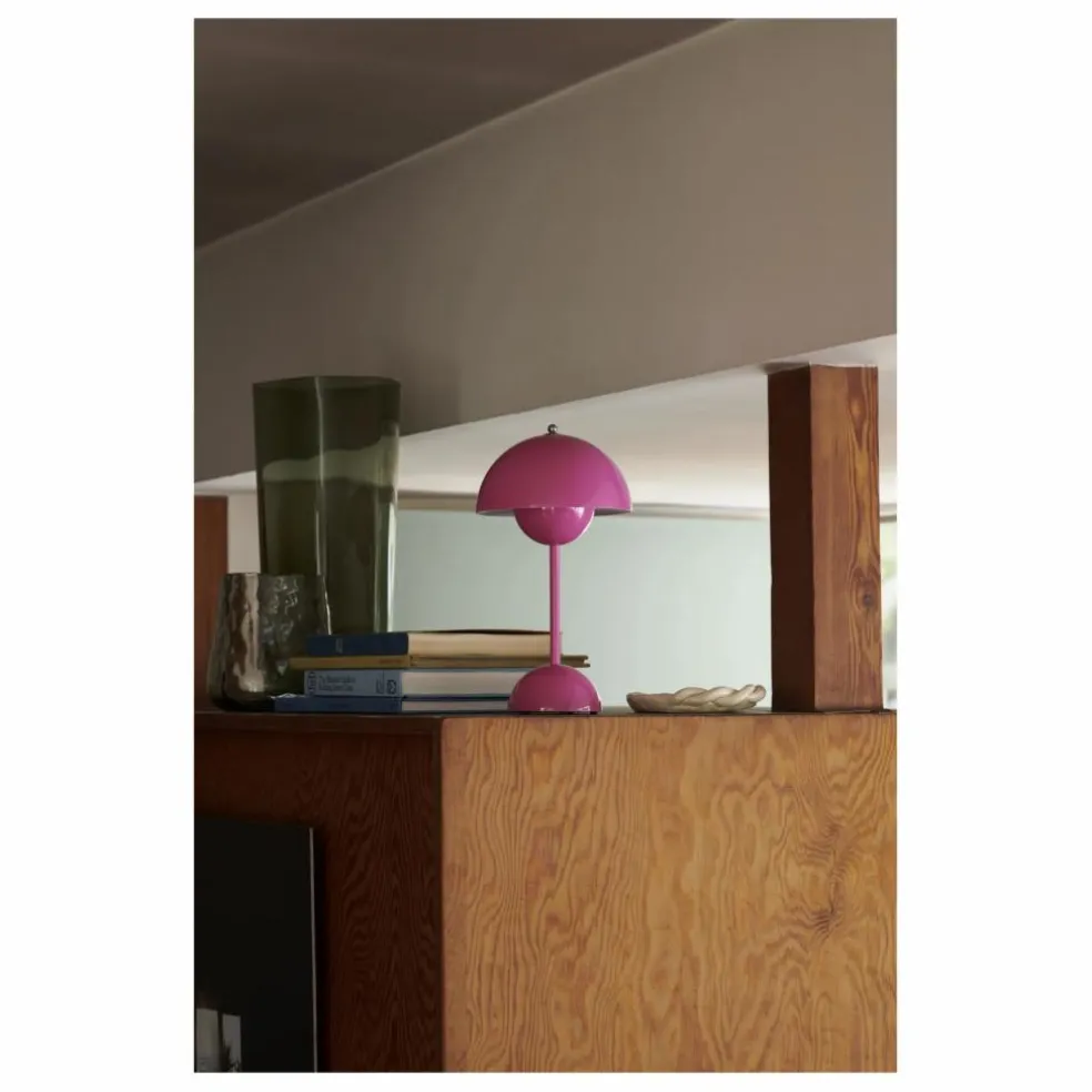Lampe à poser portative Flowerpot VP9, Verner Panton | Rose
