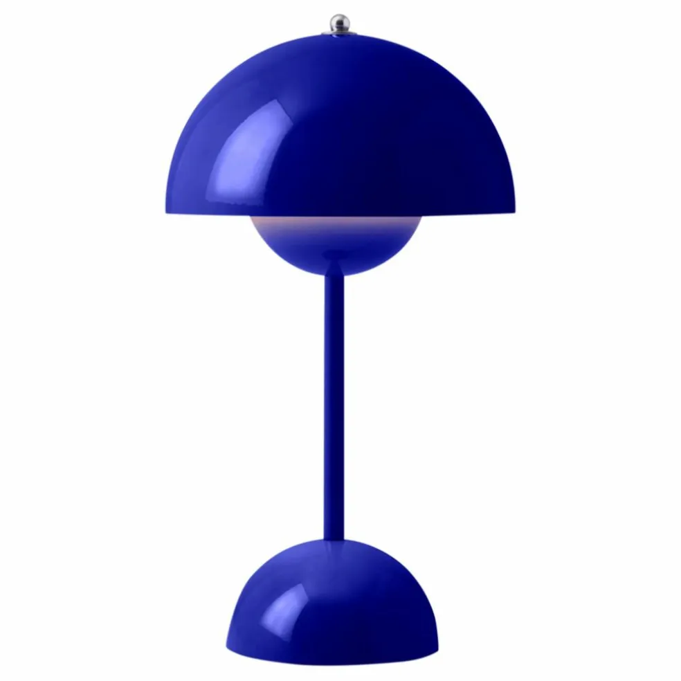 Lampe à poser portative Flowerpot VP9, Verner Panton | Bleu