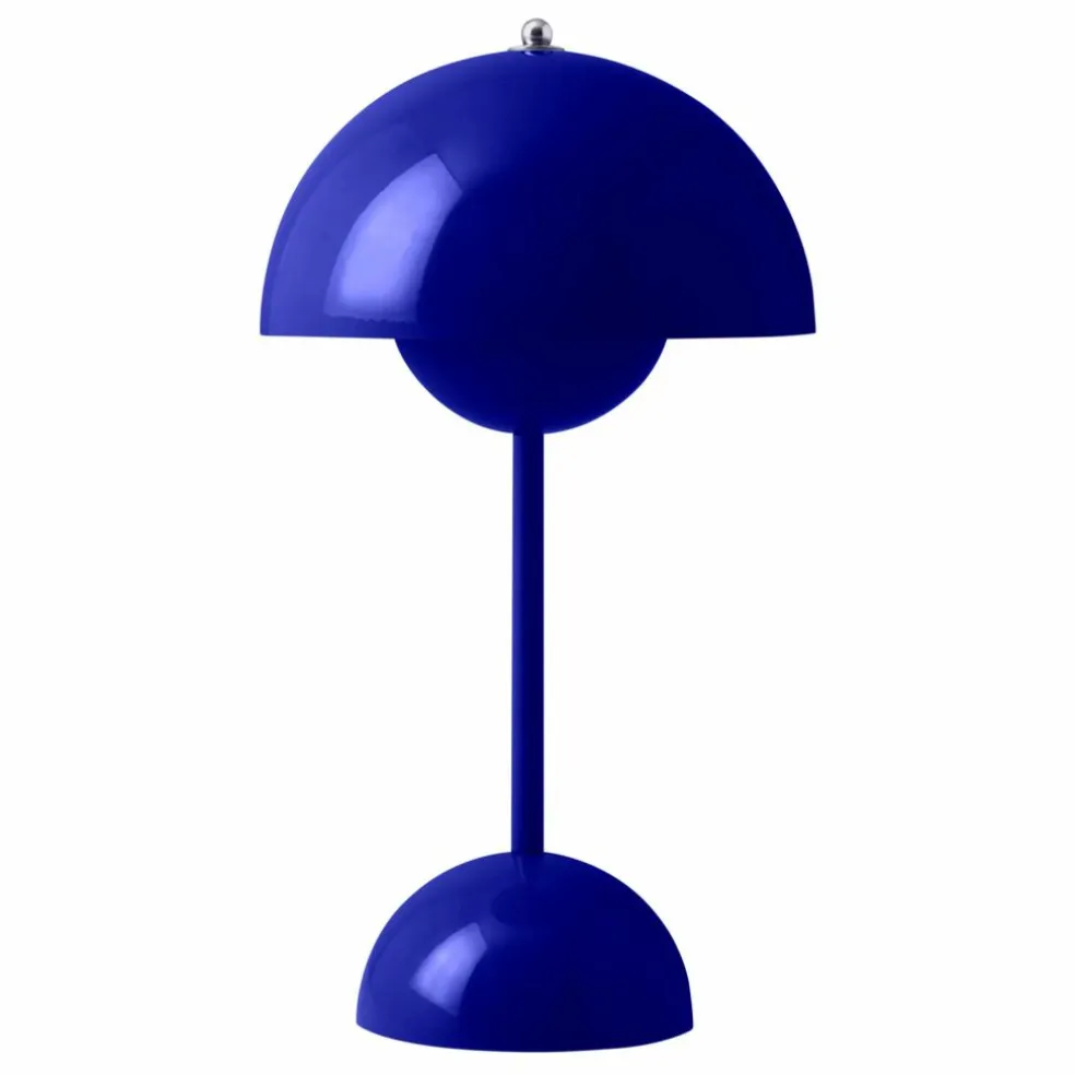 Lampe à poser portative Flowerpot VP9, Verner Panton | Bleu