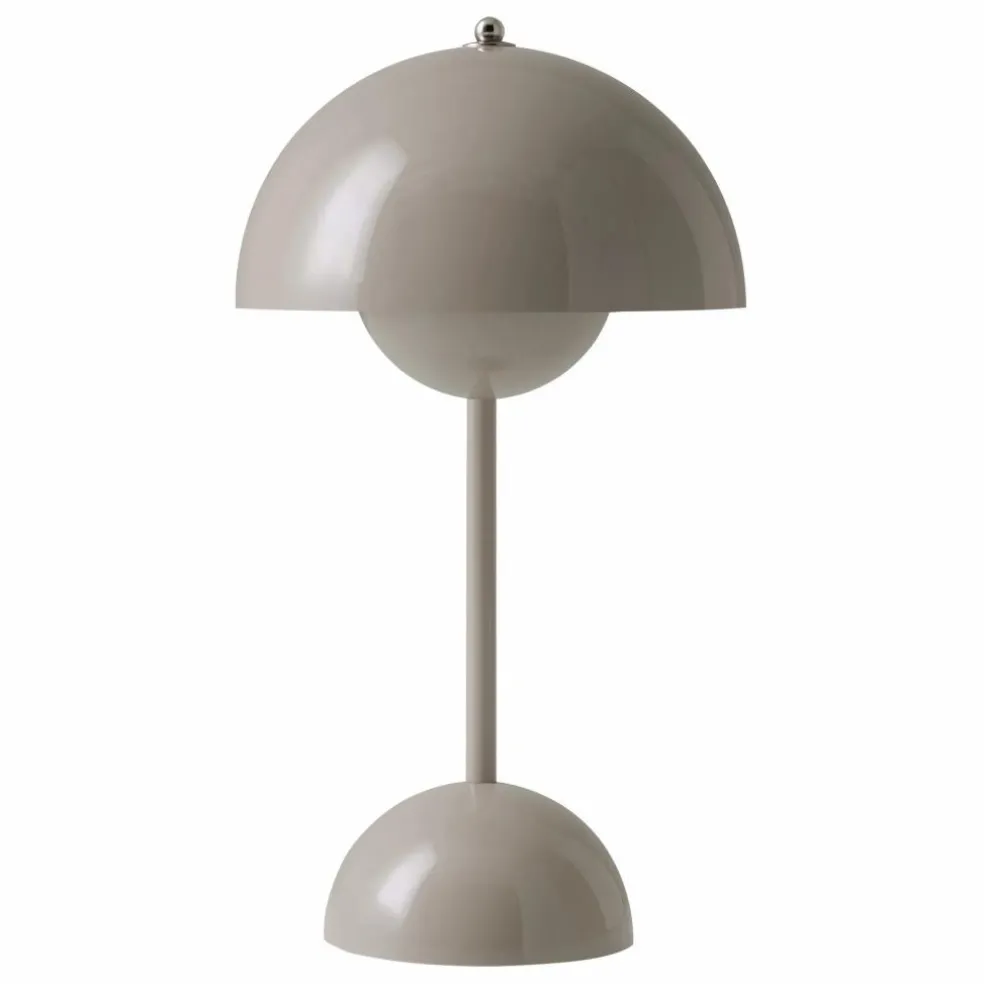 Lampe à poser portative Flowerpot VP9, Verner Panton | Gris