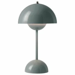 Lampe à poser portative Flowerpot VP9, Verner Panton | Bleu gris