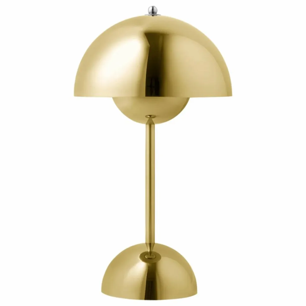 Lampe à poser portative Flowerpot VP9, Verner Panton | Laiton