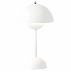 Lampe à poser portative Flowerpot VP9, Verner Panton | Blanc