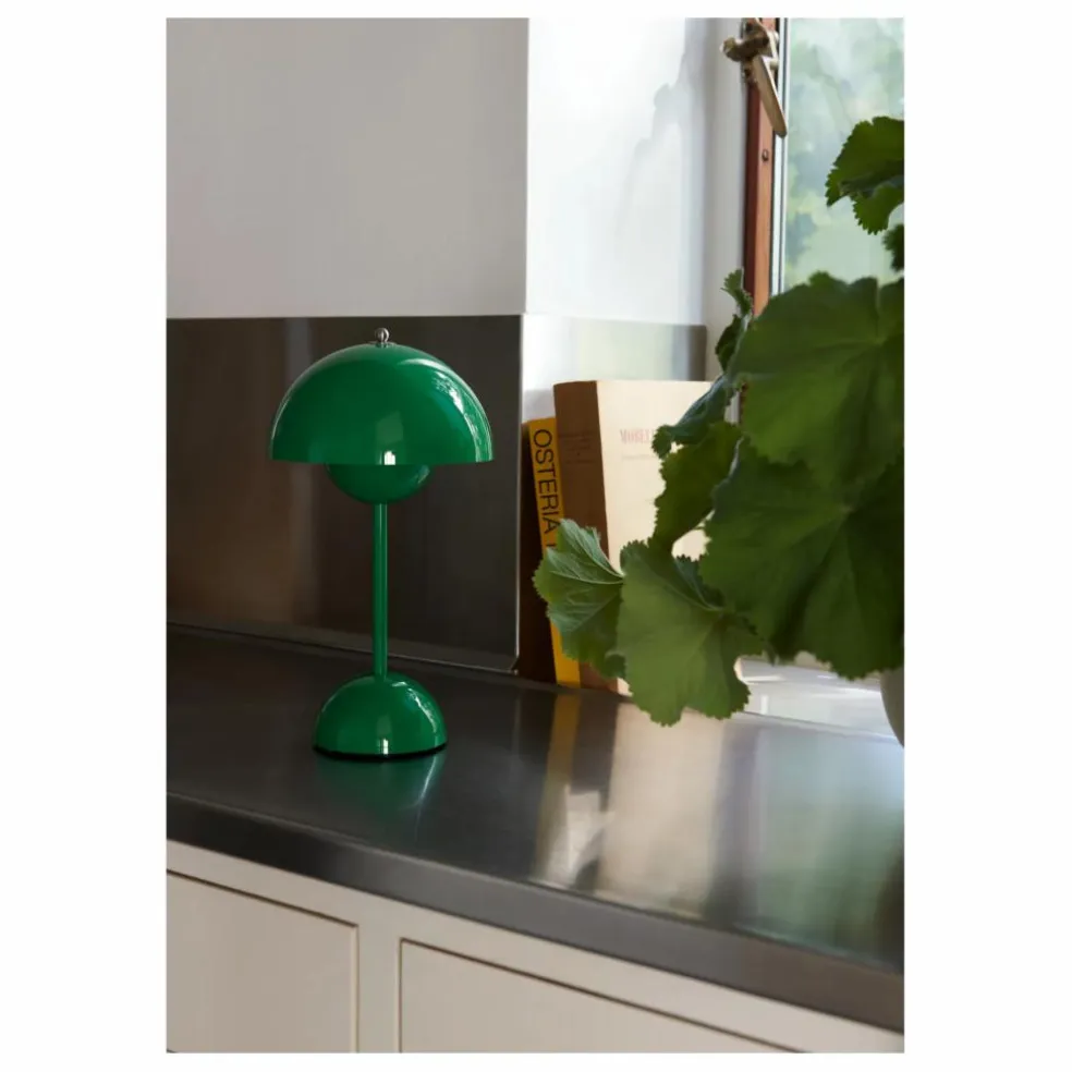 Lampe à poser portative Flowerpot VP9, Verner Panton | Vert