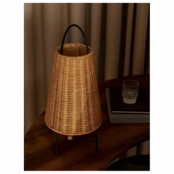 Lampe à poser Porti en rotin
