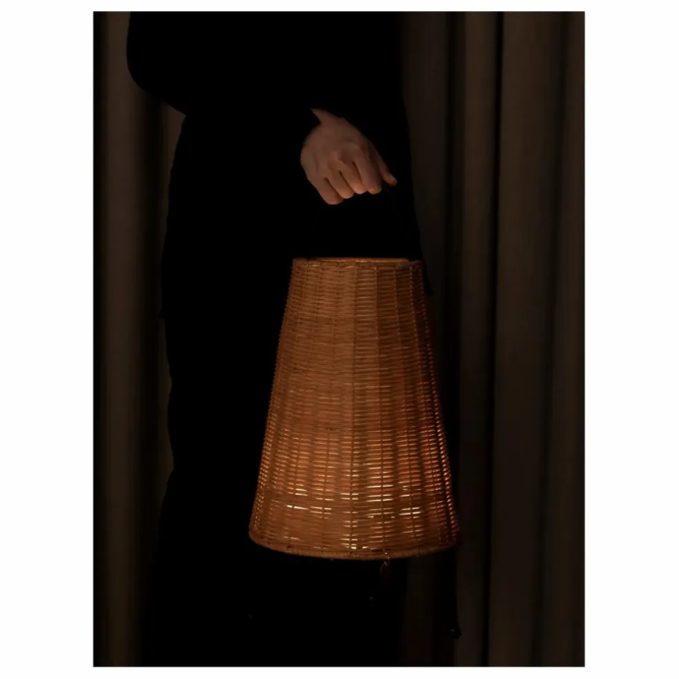 Lampe à poser Porti en rotin