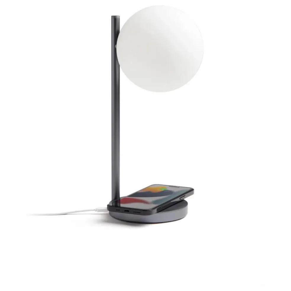 Lampe de bureau LED et support de chargement Bubble | Gris métal