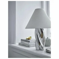 Lampe de table Silva en grès | Argenté