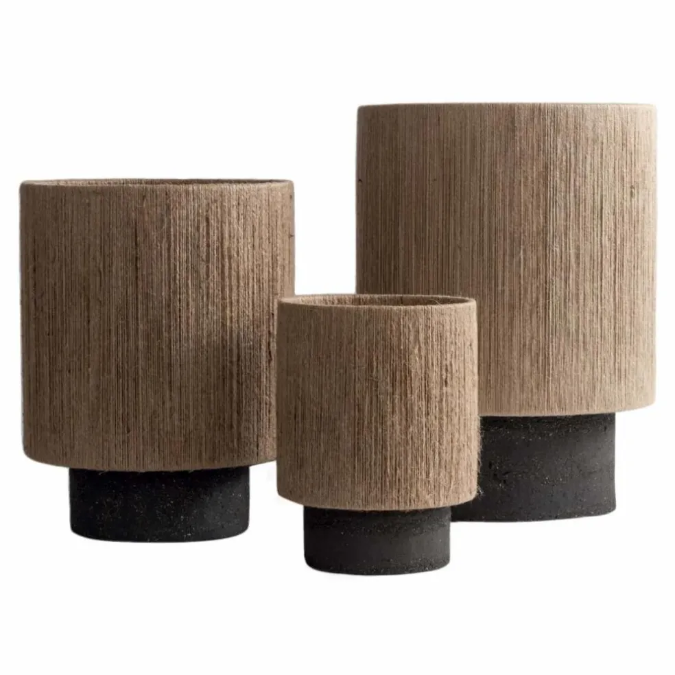 Lampe Kalé en grès | Noir