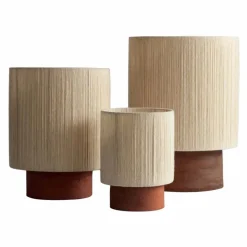 Lampe Kalé en grès | Rouge